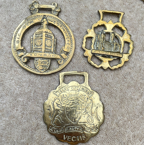 Brass horse brasses plaques - brass,