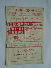 Third Lanark v St Johnstone 1956/57 Division 2