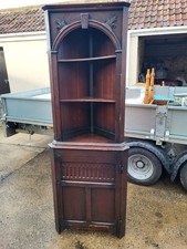 Corner Cabinet Storage 180cm Tall Slim Display Cupboard for Living Room