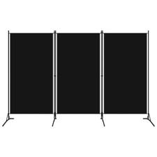 3-Panel Room Divider Black