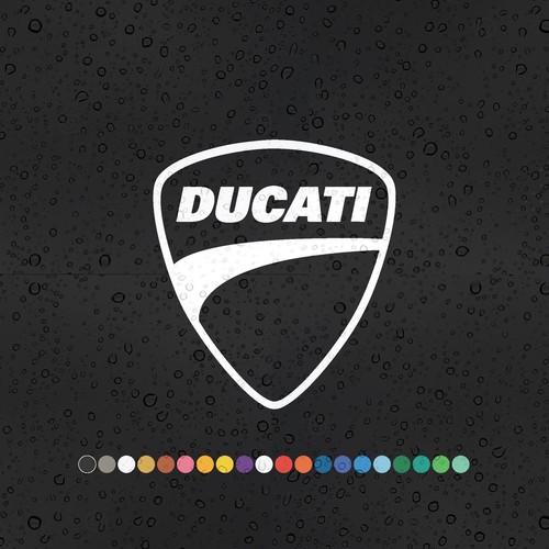 Ducati sport car decals - ducati,