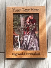 Custom Photo Frame, Engraved Picture Frame Gift, Bespoke Engraving French Oak A4