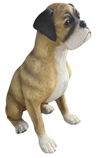 BOXER DOG ORNAMENT SITTING BY LEONARDO ( SLIGHTLY MARKED & CHIPPED UNDER EAR  )
