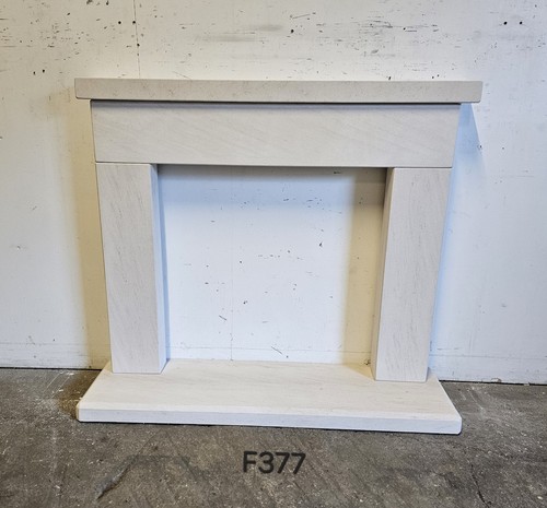 New limestone fireplace - new,