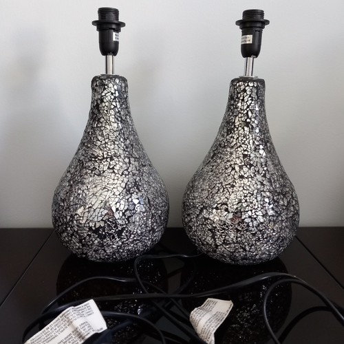 Pair large heavy silver - pair, of