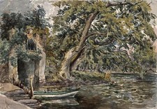 Antique Watercolour Painting -