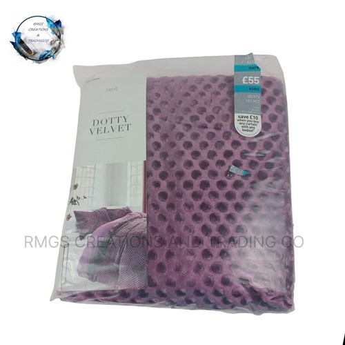 Next dotty velvet kingsize - dotty,