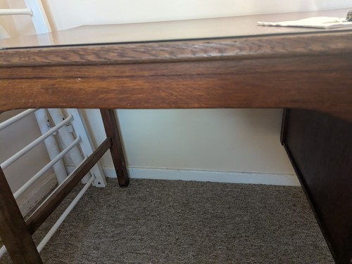 Antique solid wood desk - antique,