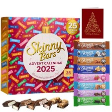 Xmas Skinny Bar Advent Calendar 2025- 25 Low Calories Snack Whip Crunch Bar