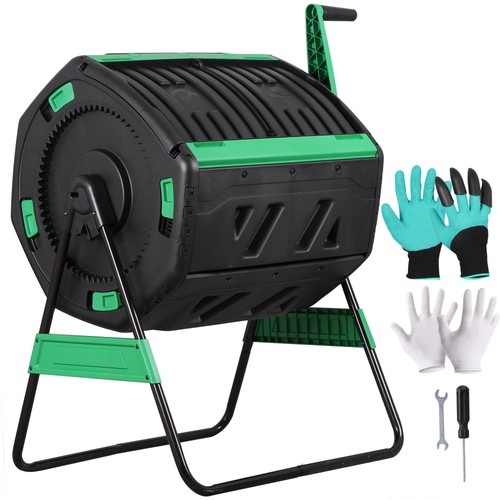 Gallon compost tumbler dual - compost,