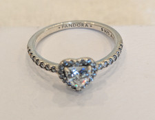 Pandora Elevated Heart Ring - Sterling silver  - Size 56