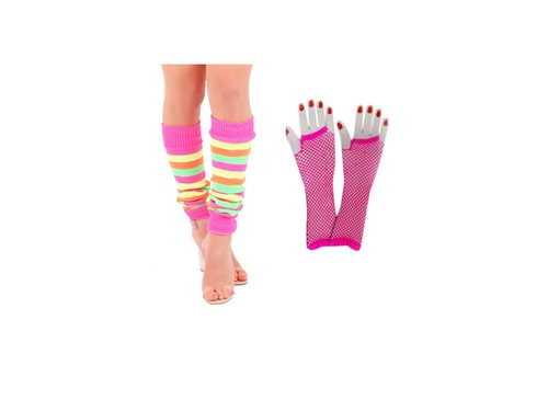 Leg warmers fishnet gloves - leg,