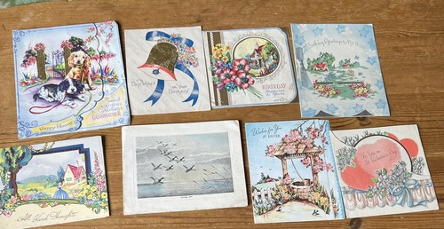 Vintage greeting cards job lot