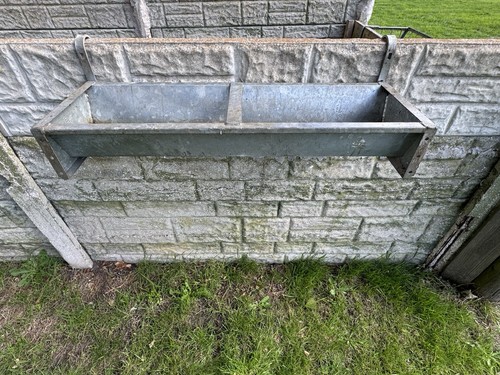 Galvanised feed trough - galvanised,