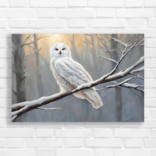 Majestic snowy owl - snowy,