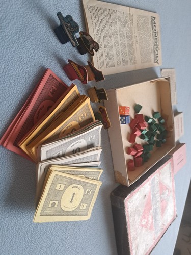 Vintage 1935 1936 monopoly - vintage,