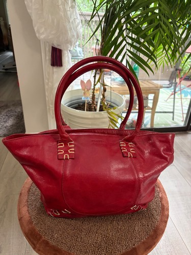 Red purse claudia italian - purse,
