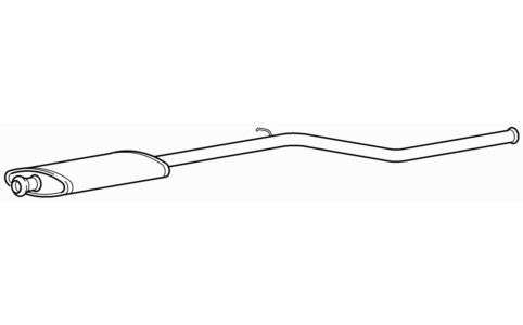 Centre exhaust middle silencer - exhaust,