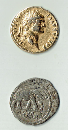 Gold aureus julius - gold, aureus,