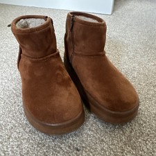 Zara Kids Girls My Winter Boot Size Euro 32 UK 13-13.5 Shearling Boots