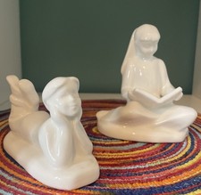 ROYAL DOULTON Porcelain Images Storytime Girl & Storytime Boy  Excellent 