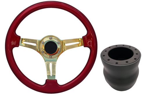 Red gold ssteering - red, wheel