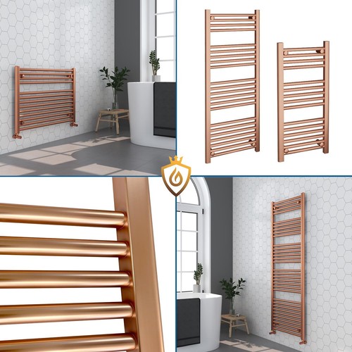Brushed copper towel rail - copper,