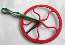 Vintage Surveyors Perambulator / Trundle Wheel - Red / Green Enamelled Metal