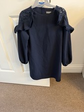 Next navy dress with lace age 9