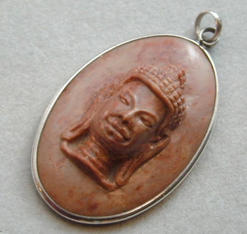 Large sterling carved red gold - large,