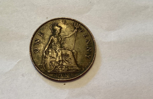1930 one penny king - king, george