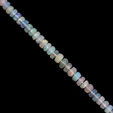 18cts Ethiopian Opal Faceted Rondelle Approx 1.5x3.5 to 3x4.5mm, 20cm Strand