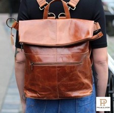 Convertible Leather Backpack