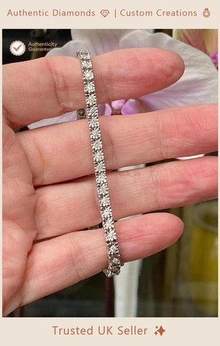 Round natural diamond tennis - round,