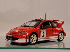 1/18 scale Peugeot 206 WRC Rally Monte Carlo 2003 R.Burns diecast model car 