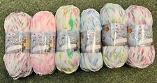 4 x 100g King Cole Cherish Dash D/K Baby Wool/Yarn for Knitting & Crochet