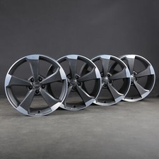 19 Inch Audi Sport 5-Arm Rotor Rims A4 S4 B9 Original 8W0601025CG Alloy Wheels