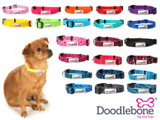 Doodlebone Latest Bold or Patterned Nylon Dog Collars - Choice of Colours & Size