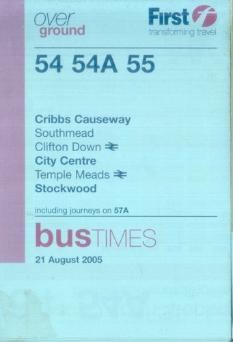 First bristol pocket timetable - bristol,
