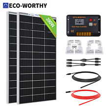 ECO-WORTHY 390W 400W 12V Solar Panel Kit with Brackets For Motorhomes Trailer RV