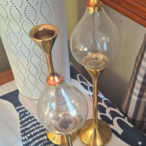 Clear glass gold - 2x, metal