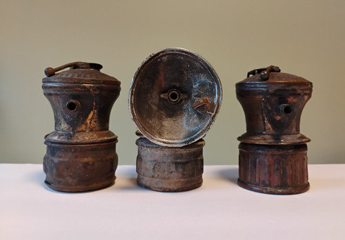 Antique carbide miners lamps - carbide,
