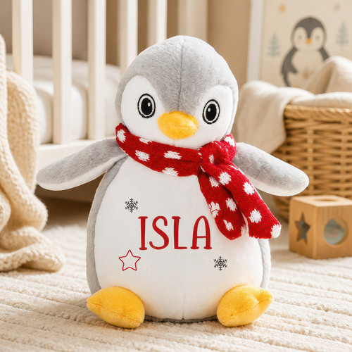 Personalised penguin soft toy - personalised,