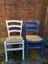 10 X Bistro / Cafe Chairs With Wicker Seat