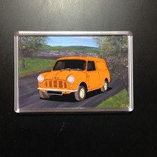 BMC British Leyland  Austin Morris Mini  van  Clear plastic fridge magnet