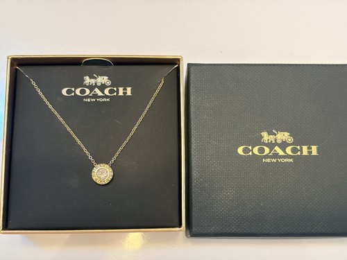Coach gold plated - gold, round