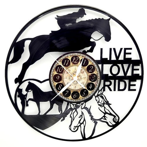 Horse back riding vinyl - back,