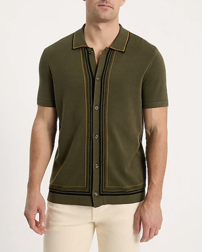 Express striped border green - express,