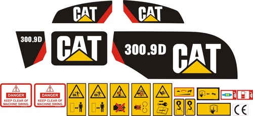 Cat 300 mini digger decal - cat, 300.9d