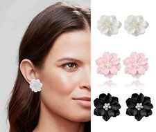Large Flower Stud Earrings